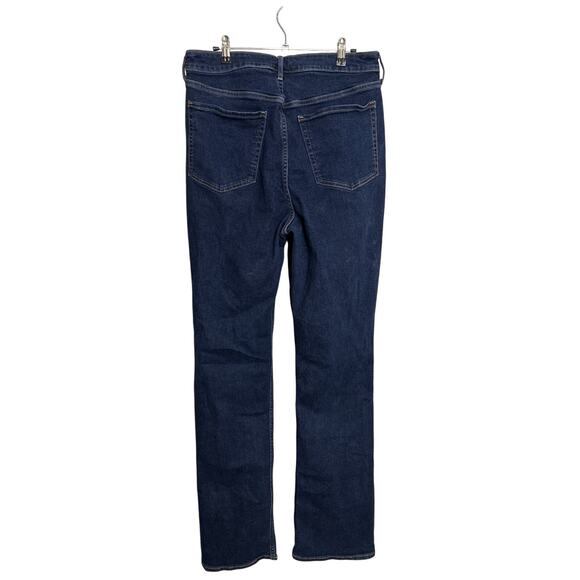 Old Navy Kicker Boot-Cut Jeans Womens 12 Tall 12T Extra High Waisted Blue - Picture 2 of 5